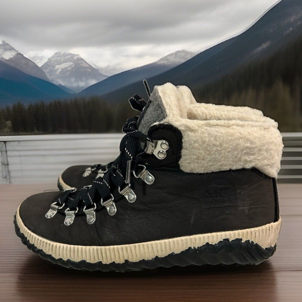 Sorel Out N About Plus Conquest Waterproof Boot Black NL-3404-010 Women’s 8.5 - Picture 4 of 7